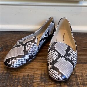 J. Crew Snake Print Smoking Slipper K0083
